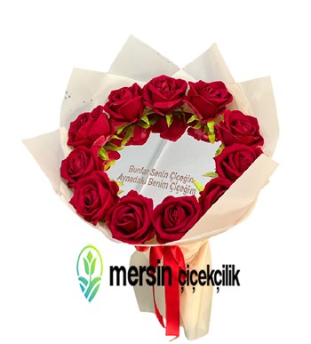 Mersin Aynı Gün Çiçek, Aynalı Kırmızı Gül, Mersin Çiçekçi, 